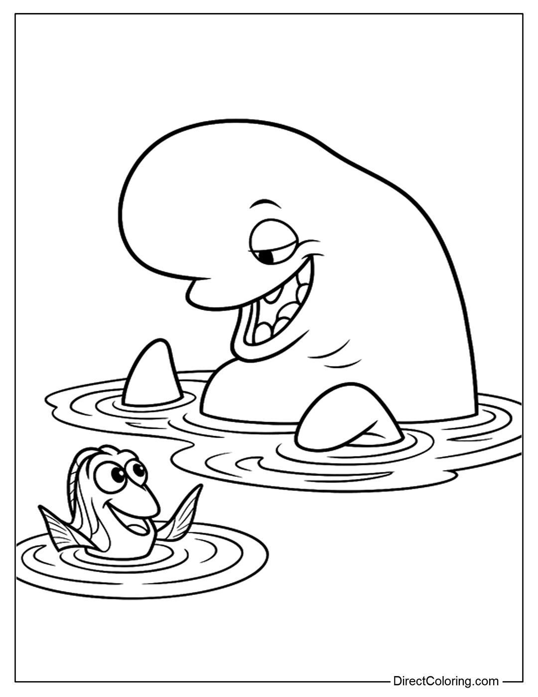 Bailey And Dory Coloring Page Printable